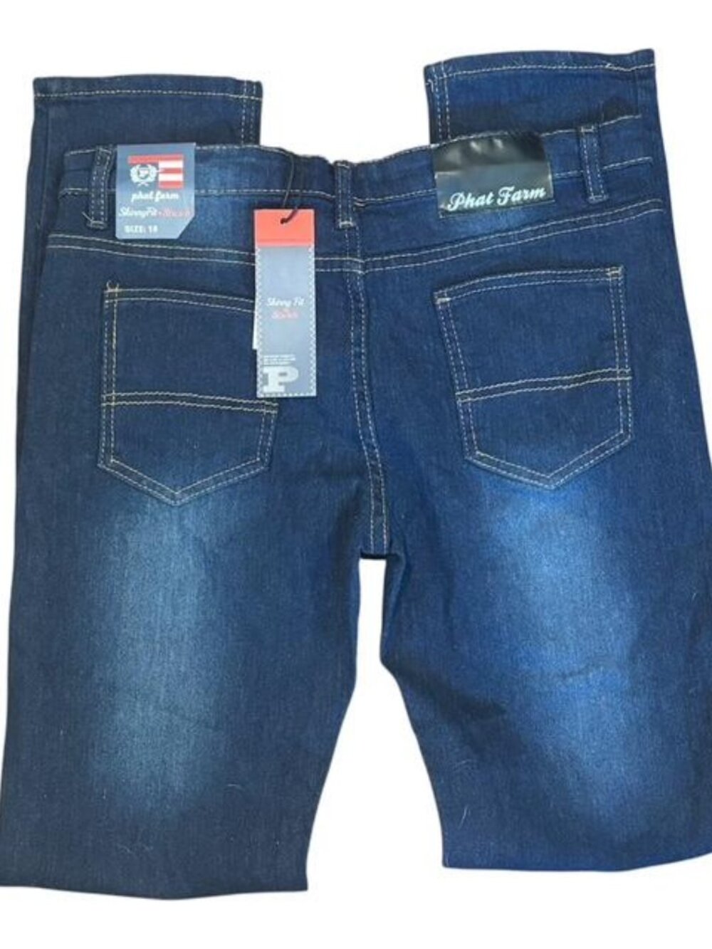 NWT Phat Farm Dark Blue Denim Jeans Size Youth 18